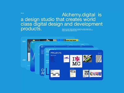 Alchemy digital. Main page design ui ux