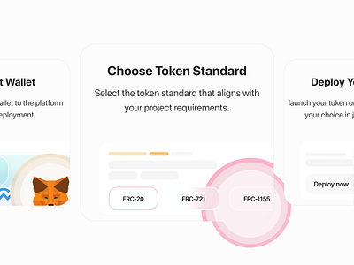 Token Creator by Linumlabs clean coin creator defi ethereum flat illustration linumlabs minimal simple ui ux white