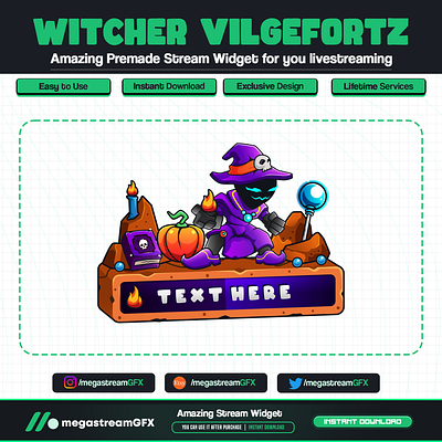 Horror Stream Widget for Streamers | Stream widget decoration streamlabs widgets