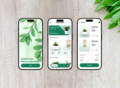 Plant Ecommerce Mobile App app cart ecommerce listing mobile payment
