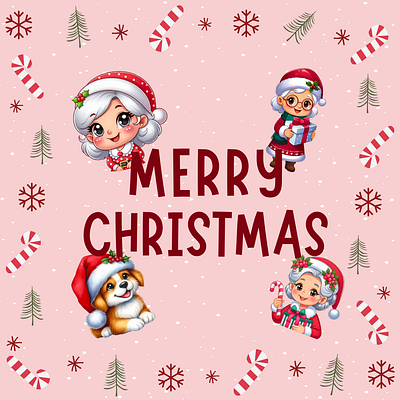 Merry Christmas Clipart set adobe photoshop cavna christmas clipart creative design design digital art graphic design illustration