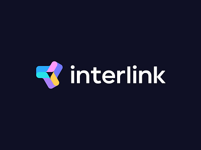 interlink abstract abstract logo branding colorfull logo connection geometric interlink internet logo logo minimal logo modern startup logo symbol