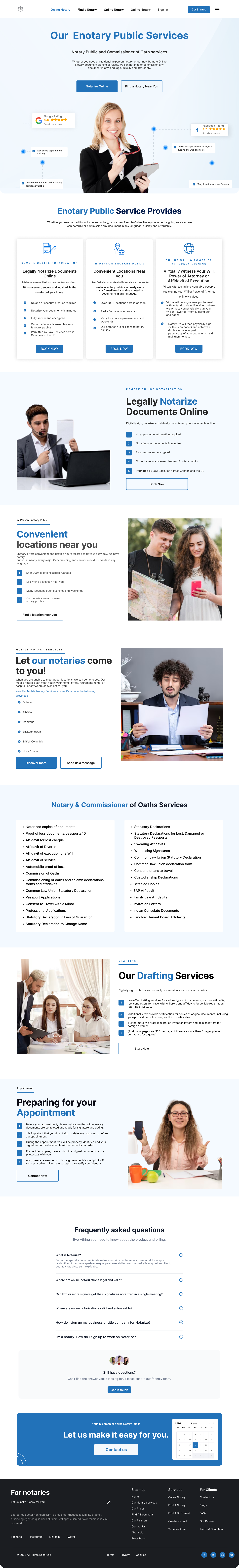 Example of Notary Public Website || UI UX Designing