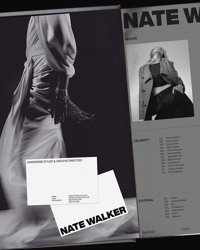 Nate Walker clean creative design minimal portfolio simple typography web