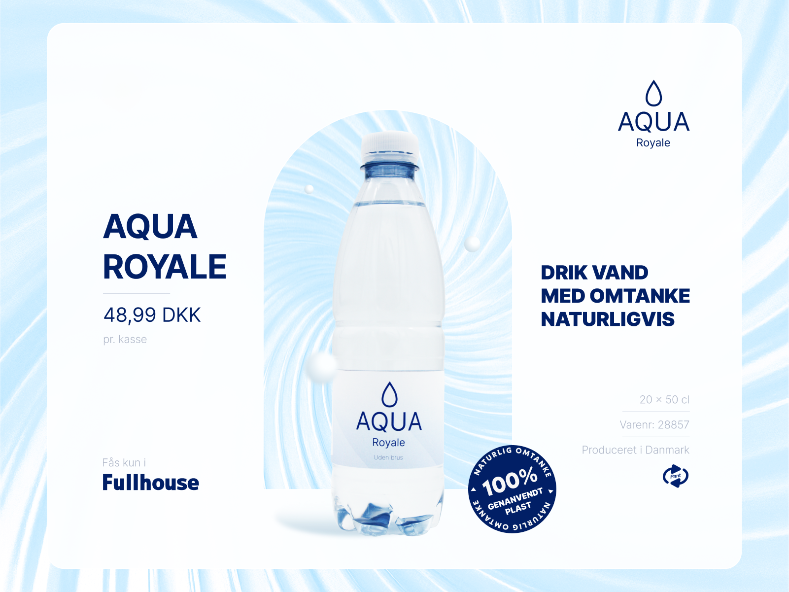Water Bottle - Aqua Royale advert bottle branding logo product product design recycle water