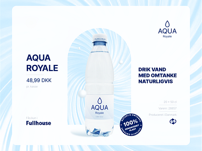 Water Bottle - Aqua Royale advert bottle branding logo product product design recycle water