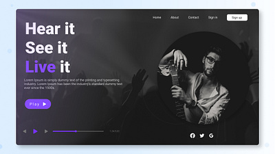 Mbest best design best ui design branding concept landing page creative ui design design inspirations graphic design illustration inspiration landing page minimal music app minimal website music music landing page music ui design ui vector