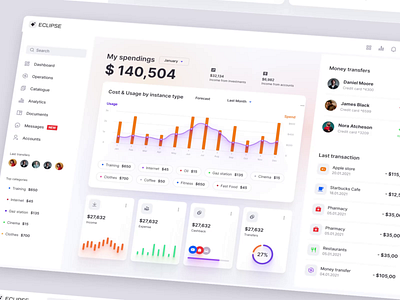 Eclipse - Figma dashboard UI kit for data design web apps 3d animation bar branding chart dashboard dataviz design desktop dev graphic design illustration infographic line logo motion graphics statistic tech template ui