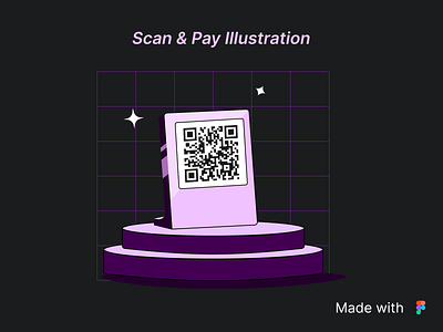 QR Code - Illustration Design abstract figma fintech illustration illustration illustration design new brutalism qr code vector