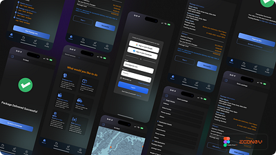 🛅 Logistics app UI/UX by econev app branding design econev evgheniiconev figma graphic design illustration ios lizzardlab logistics logo ui vector