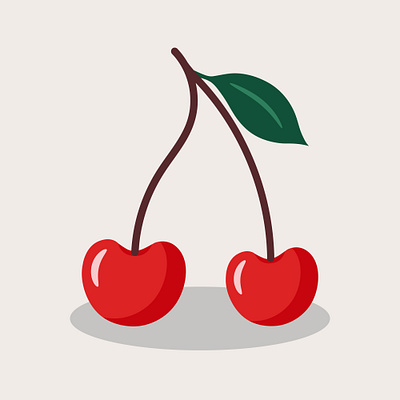 Fresh Cherry Illustration for Organic Fruit illustration