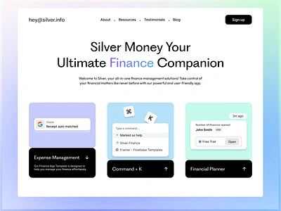 Header UI abstract app banking header branding clean figma finance financial header hero section landing page light ui logo product design typography ui ux web website xd