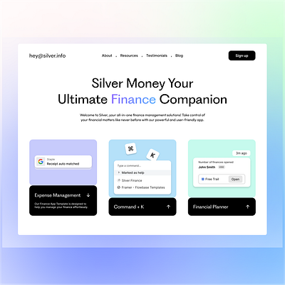 Header UI abstract app banking header branding clean figma finance financial header hero section landing page light ui logo product design typography ui ux web website xd