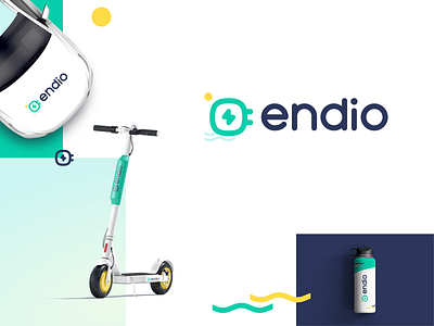 Logo design for the brand Endio - electric vehicle rentals.