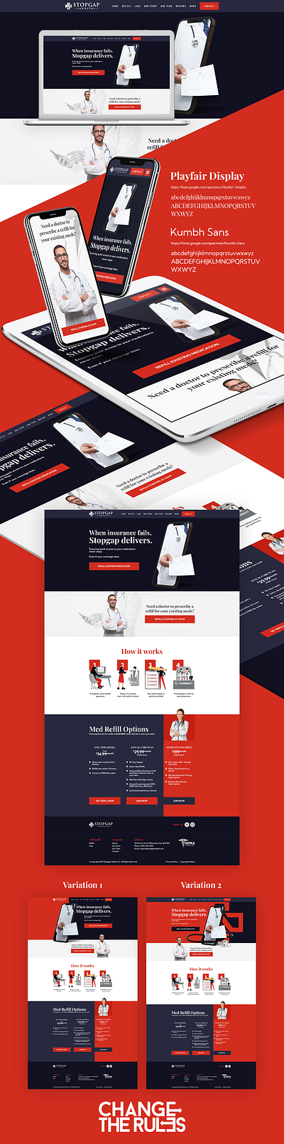 Stopgap Health - Web Design Contest Entry responsive web design ui ux web design