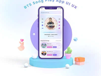 𝗕𝗧𝗦 𝗦𝗼𝗻𝗴 𝗣𝗹𝗮𝘆 𝗠𝘂𝘀𝗶𝗰 𝗔𝗽𝗽 𝗨𝗜𝗨𝗫 𝗗𝗲𝘀𝗶𝗴𝗻 app design app mock up app prototype bts clay app clay design clay ui design design ui figma app jongkook mobile app music app nafisatarnnumdisha nafisatdisha product design song app trending design ui ux ux research