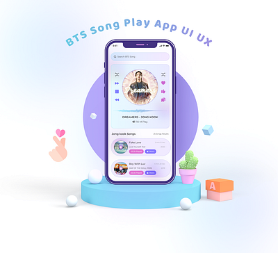 𝗕𝗧𝗦 𝗦𝗼𝗻𝗴 𝗣𝗹𝗮𝘆 𝗠𝘂𝘀𝗶𝗰 𝗔𝗽𝗽 𝗨𝗜𝗨𝗫 𝗗𝗲𝘀𝗶𝗴𝗻 app design app mock up app prototype bts clay app clay design clay ui design design ui figma app jongkook mobile app music app nafisatarnnumdisha nafisatdisha product design song app trending design ui ux ux research