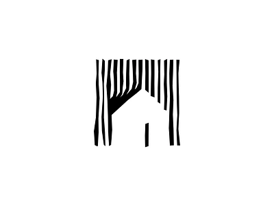 House in the woods aistis branding graphic design house identity lithuania logo logo design mark minimal simple symbol vilnius wood