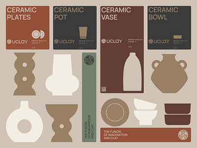 Ceramics Brand Packaging Graphics brand graphics brand identity branding ceramics design design studio design system digital art digital illustration graphic design illustration illustrator logo marketing marketing design packaging packaging design pottery ui visual identity