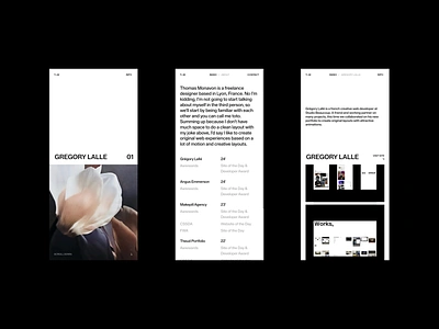 Thomas Monavon — Portfolio 24' animation black grids minimal minimalism mobile portfolio scroll webgl white