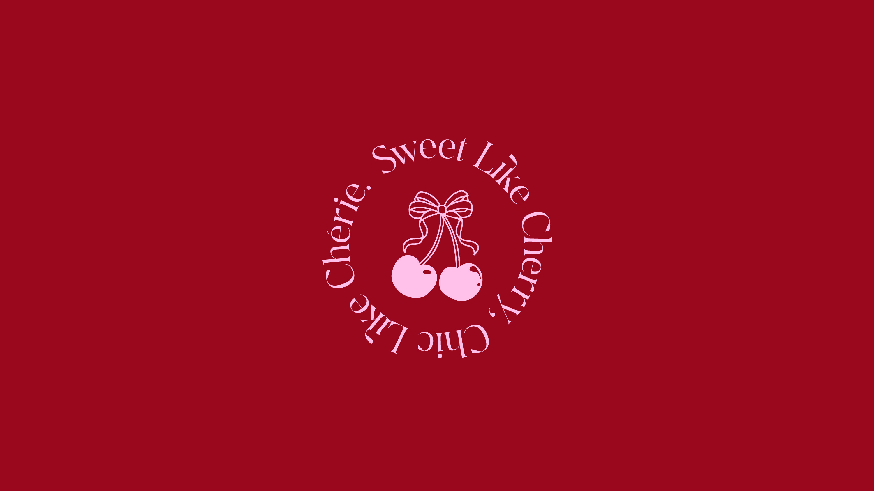 Cheri Apparel Branding apparel branding cheri cherie cherry design graphics design logo pink and red sweet