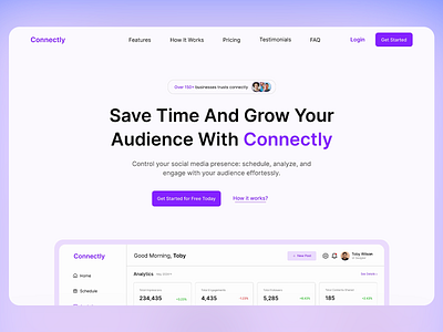 Connectly: Your Partner in Social Media Strategy analytics dashboard analytics tools audience growth audience insights branding platform business tools content planning customer engagement digital marketing engagement metrics marketing automation marketing software online presence productivity platform scheduling platform social media strategy social media tools time saving solution user friendly interface workflow optimization