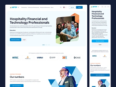 HFTP. Home Page Design about us branding conference corporate design graphic design header hero section home page landing page main page minimalism mobile ui ux web web desugn website