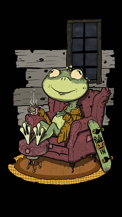 Cozy Frog animals book childrens book illustration reptiles