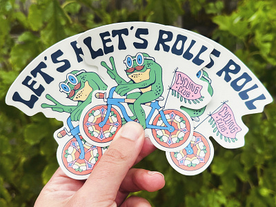 Let's Roll! branding design illustration lettering merch design skitchism t shirt typography vintage