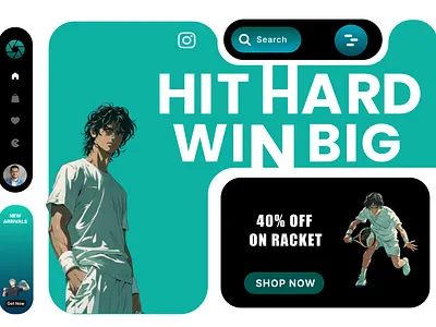 Bento Style Sports Ecommerce Website bentodesign ecommercedesign modernui uidesign