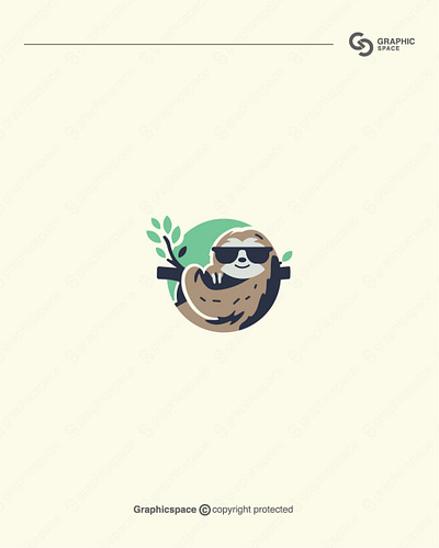 Cool lemur logo for sale animal cool lazy leaf lemur nature roots sunglass 🦥