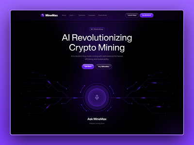 Crypto Landing Page ai ai landing page ai technology ai tool artificial intelligence crypto crypto landing page cryptocurrency defi landing page ui ux web 3 web design