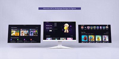 MONSTER NFTs WEBPAGE DESIGN IN FIGMA
