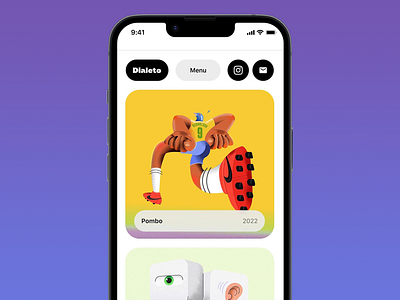 Dialeto Creative Mobile App Showcase app showcase artistic design bold colors character illustration colorful design creative app creative visuals design inspiration digital creativity graphic storytelling immersive design interactive experience interactive mobile design intuitive navigation mobile branding mobile user interface mobile ux modern app layout playful ui responsive app
