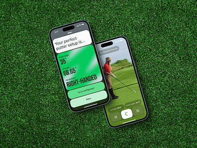 Golf AR Assistant Concept app app concept app ui augmented reality concept creative design golf green ios iphone mobile mobile app ui mobileapp motion mvp tracking typography ui ux