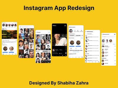 Instagram App Redesign app design graphic design instagram app design ui web design