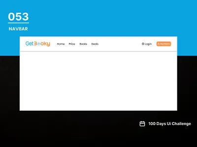 DAY-053 NAVBAR 100 days ui 100days 100daysofui daily ui challenge landing page nav bar navbar navigationbar navigatio bar ui user interface website