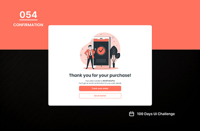 DAY-054 CONFIRMATION 100 days ui 100days 100daysofui confirmation confirmation page confirmation purchase daily ui challenge design ui user interface ux