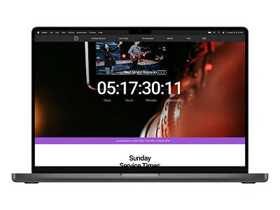 Next service countdown branding church conference graphic design pastor sermon service speaker ui webdesign website