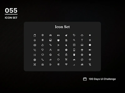 DAY-055 ICON SET 100 days ui 100days 100daysofui daily ui challenge design icon icon design icon set iconset ui ui design user interface