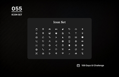 DAY-055 ICON SET 100 days ui 100days 100daysofui daily ui challenge design icon icon design icon set iconset ui ui design user interface