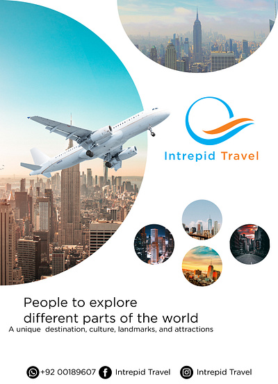 Itrepid Travel (Travel Agency) Flayer Design branding design flayer design graphic design illustration logo design travel agency typography ui vector