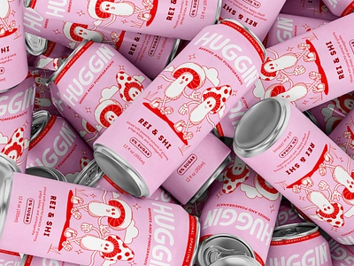 Huggin - Packaging Design branding can drink graphic design label packaging product soft drink sparkling