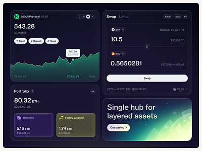 DeFi solution: ui design, illustration app design app ui bento bento card blockchain crypto cryptocurrency defi ui ui card ui design ux ux design web3