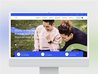 🎓 Modern and Accessible Landing Page for Students academy courses education homepage landing page learning study ui university ux ui web design