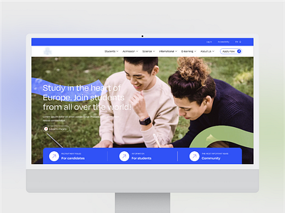 🎓 Modern and Accessible Landing Page for Students academy courses education homepage landing page learning study ui university ux ui web design