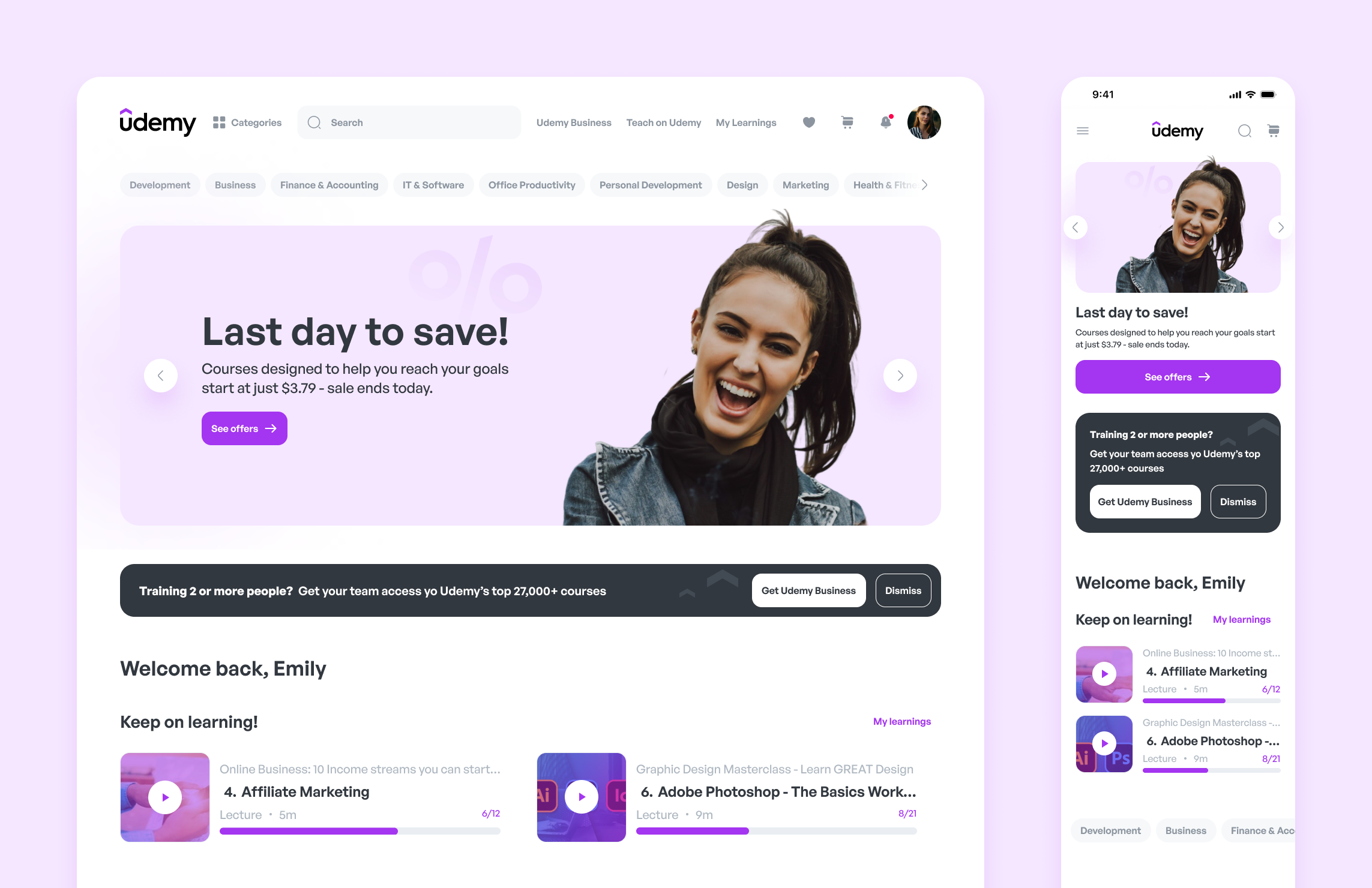 Udemy Redesign product design redesign udemy ui design uiux uiux design user experience user interface ux design uxd web design