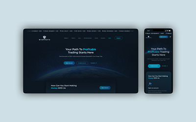 WinproFX Website UI Design animation branding concept ui crypto forex graphic design motion graphics oil prototype ui ui design ux ux design web3 wireframe
