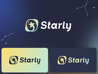 Creation of brand design for Starly - star maps brand branding logo logo design star