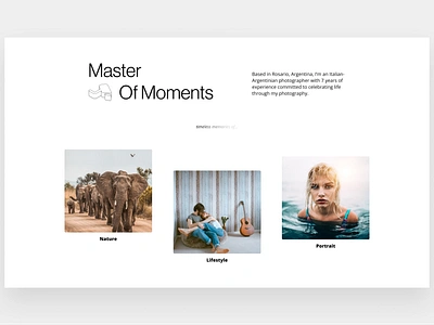 Photography portfolio website lifestyle nature photography photos picture portfolio portrait productdesign uidesign uiux uxdesign web2 web3 website